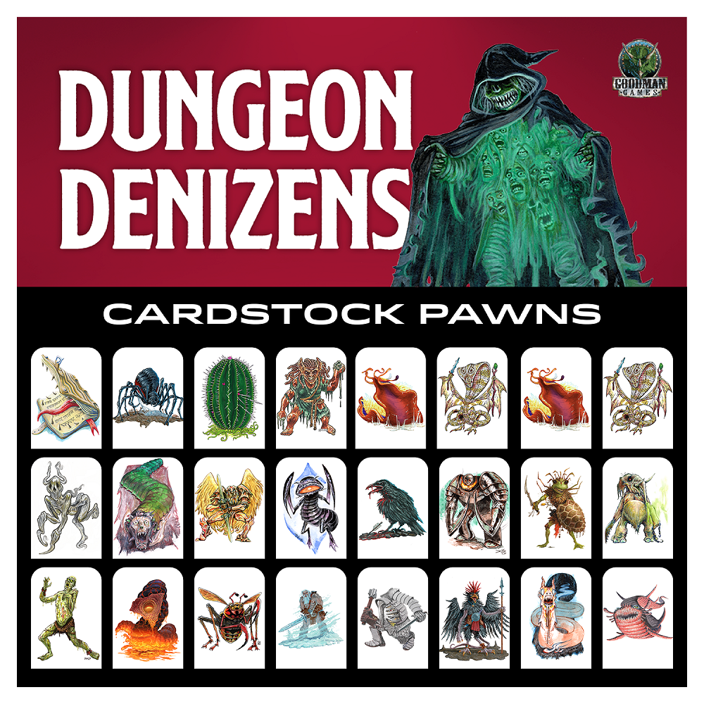 Dungeon Denizens: Cardstock Pawns 