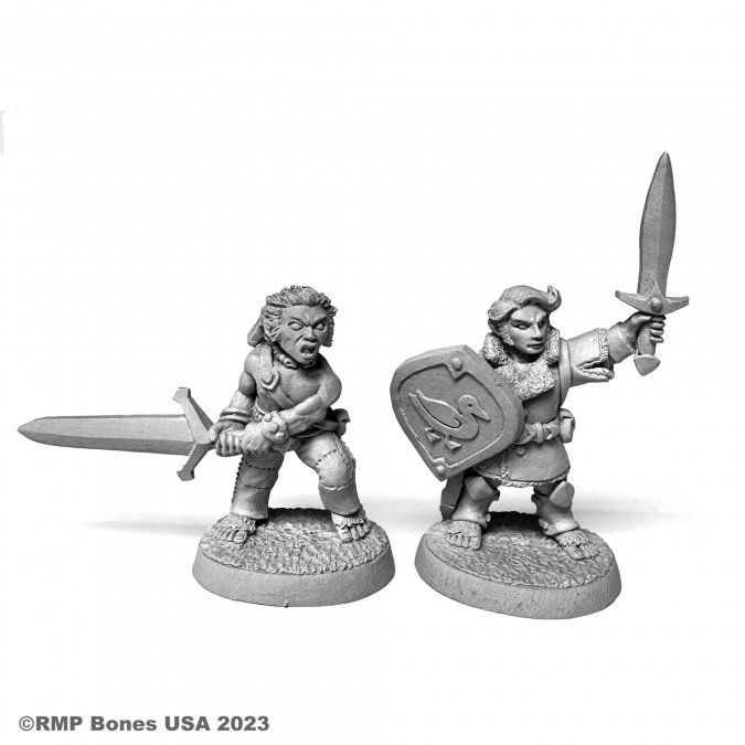 Dungeon Dwellers: Halfling Fighter and Barbarian 