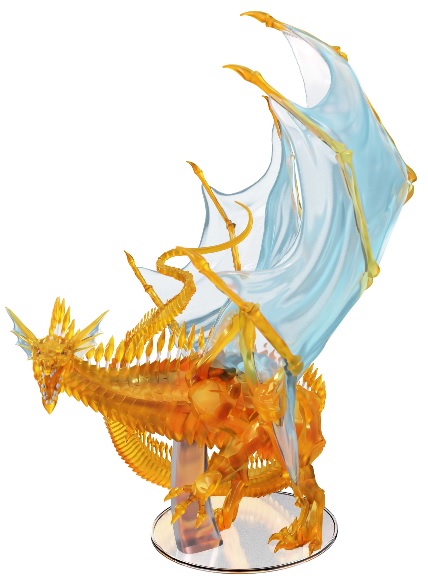 Dungeons & Dragons Nolzur’s Marvelous Miniatures: Adult Topaz Dragon (DAMAGED BOX) 