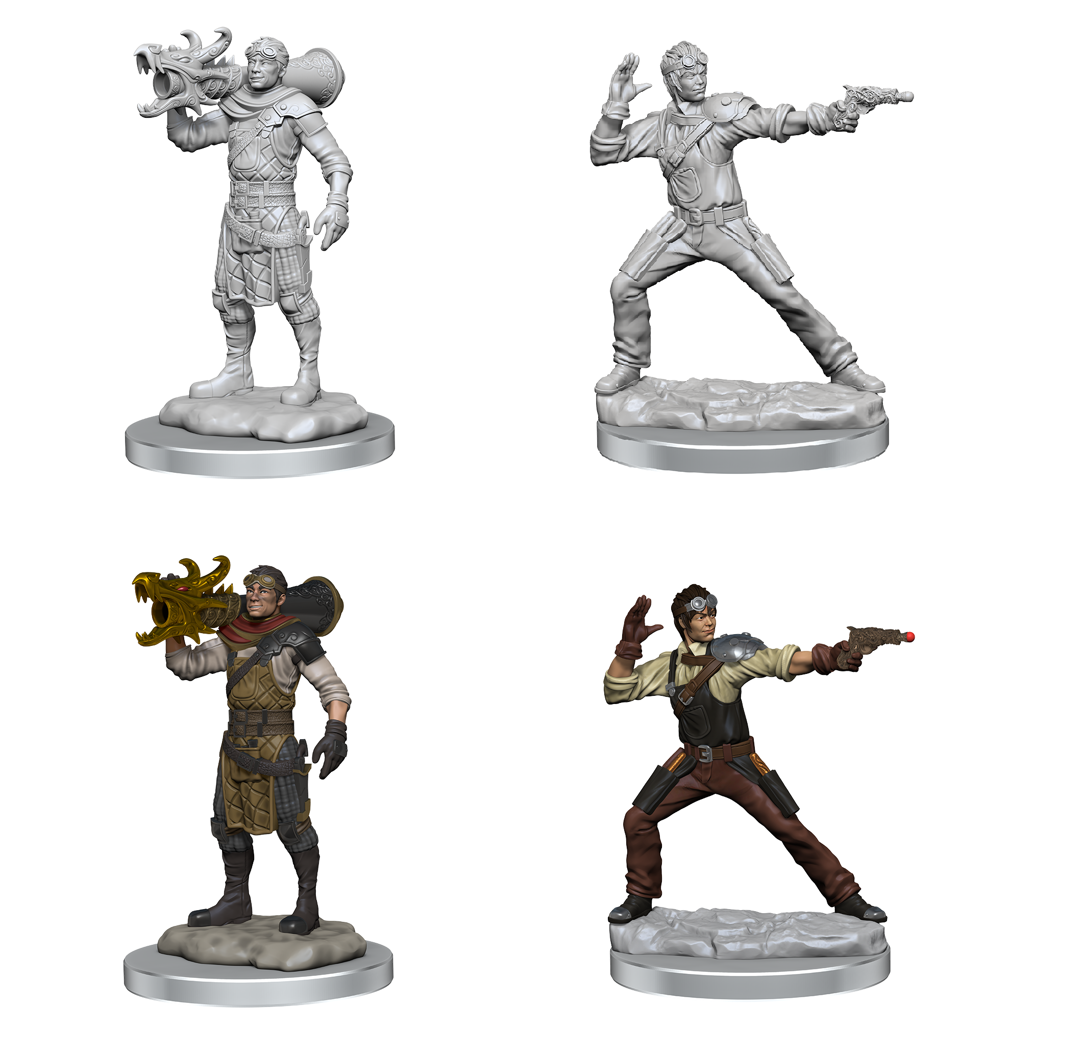 Dungeons & Dragons Nolzur’s Marvelous Miniatures: Human Artificer And Apprentice 