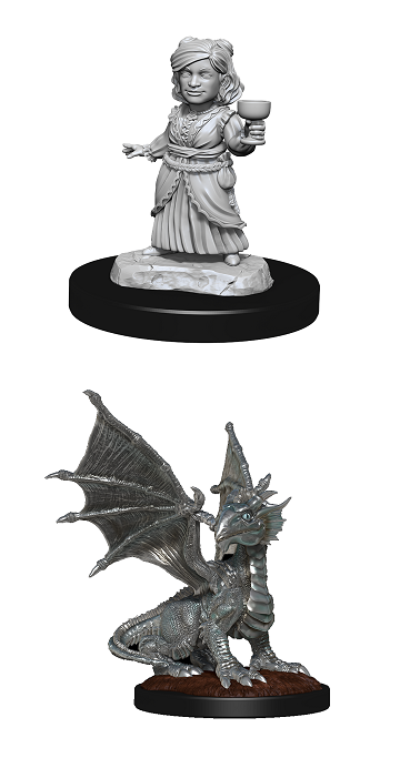 Dungeons & Dragons Nolzur’s Marvelous Miniatures: SILVER DRAGON WYRMLING 
