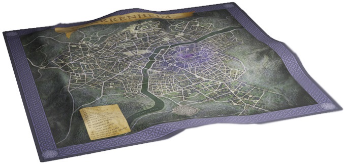 Dungeons of Drakkenheim RPG City Fabric Map 