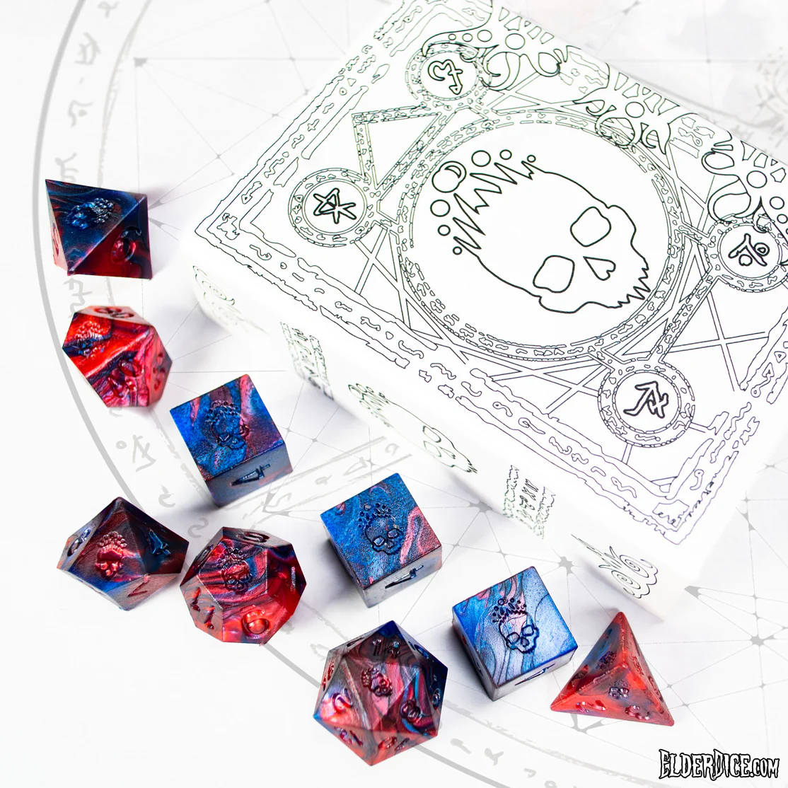 Elder Dice: Polyhedral Set: Mark of the Necronomicon: Blood and Magick Raw 