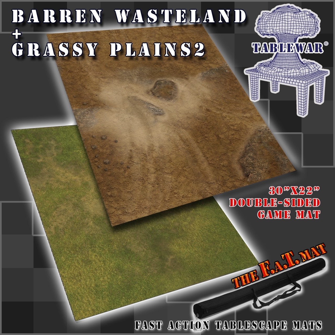 F.A.T. Mats: Barren Wasteland/Grassy Plains 2 (30" X 22") 