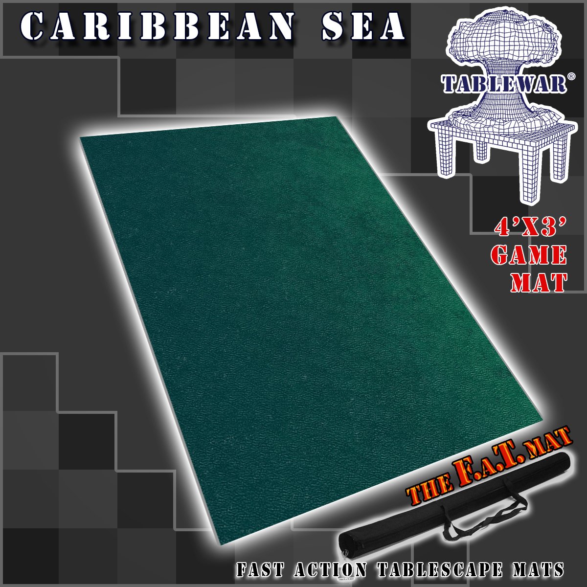F.A.T. Mats: CARIBBEAN SEA (DARKER OCEAN) 4X3 