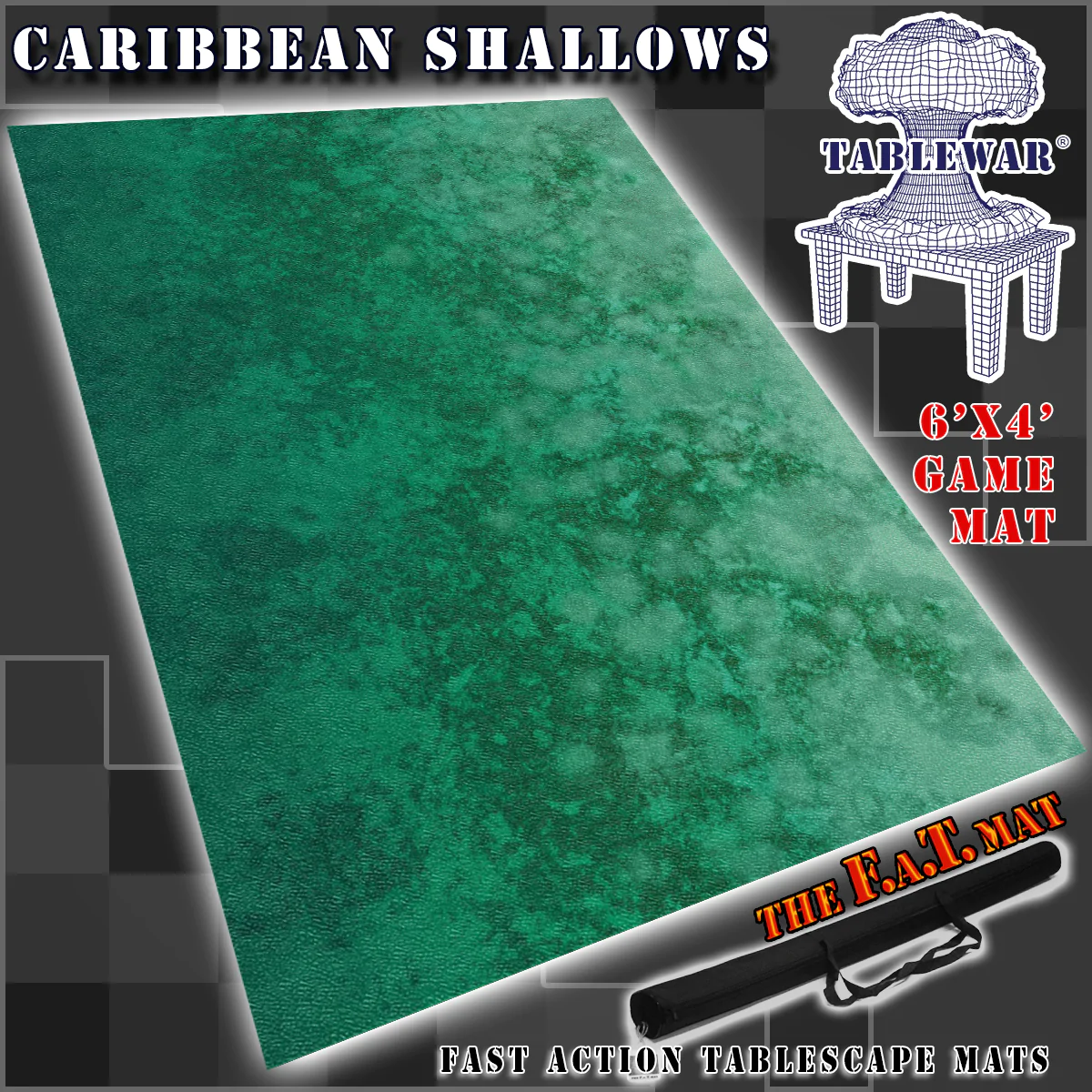 F.A.T. Mats: CARIBBEAN SHALLOWS (LIGHTER OCEAN) 6X4 