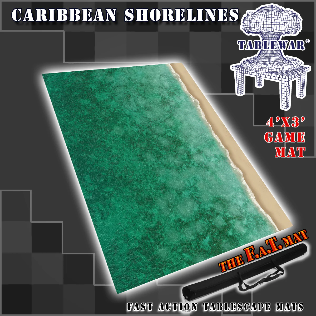 F.A.T. Mats: CARIBBEAN SHORES (OCEAN/SHORELINE) 4X3 
