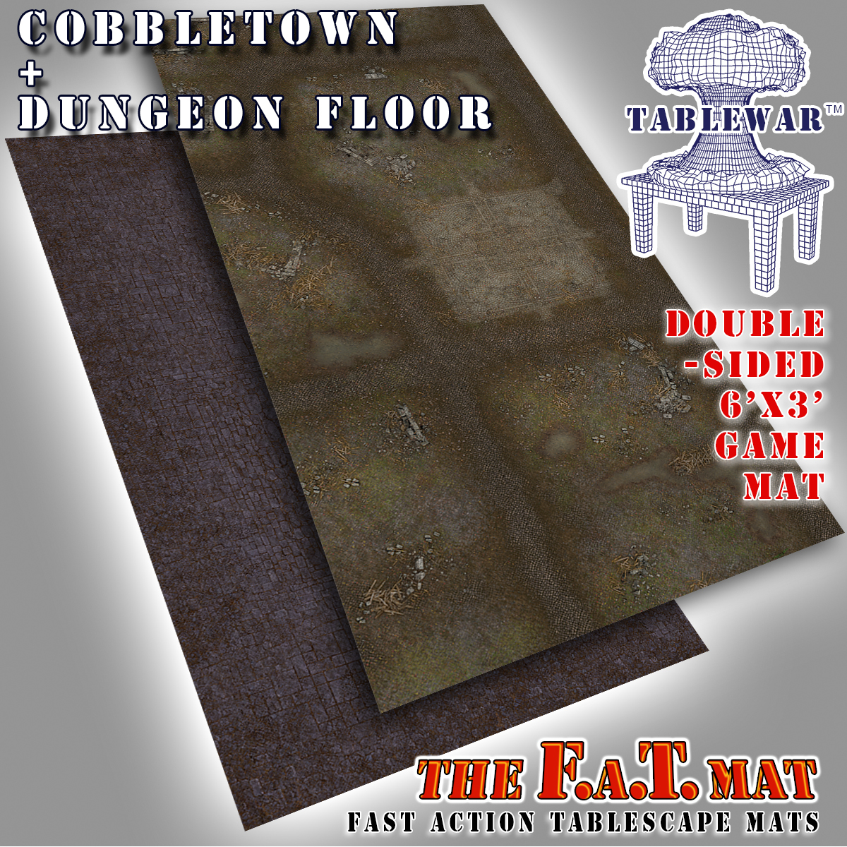 F.A.T. Mats: Cobbletown + Dungeon Floor 6×3 