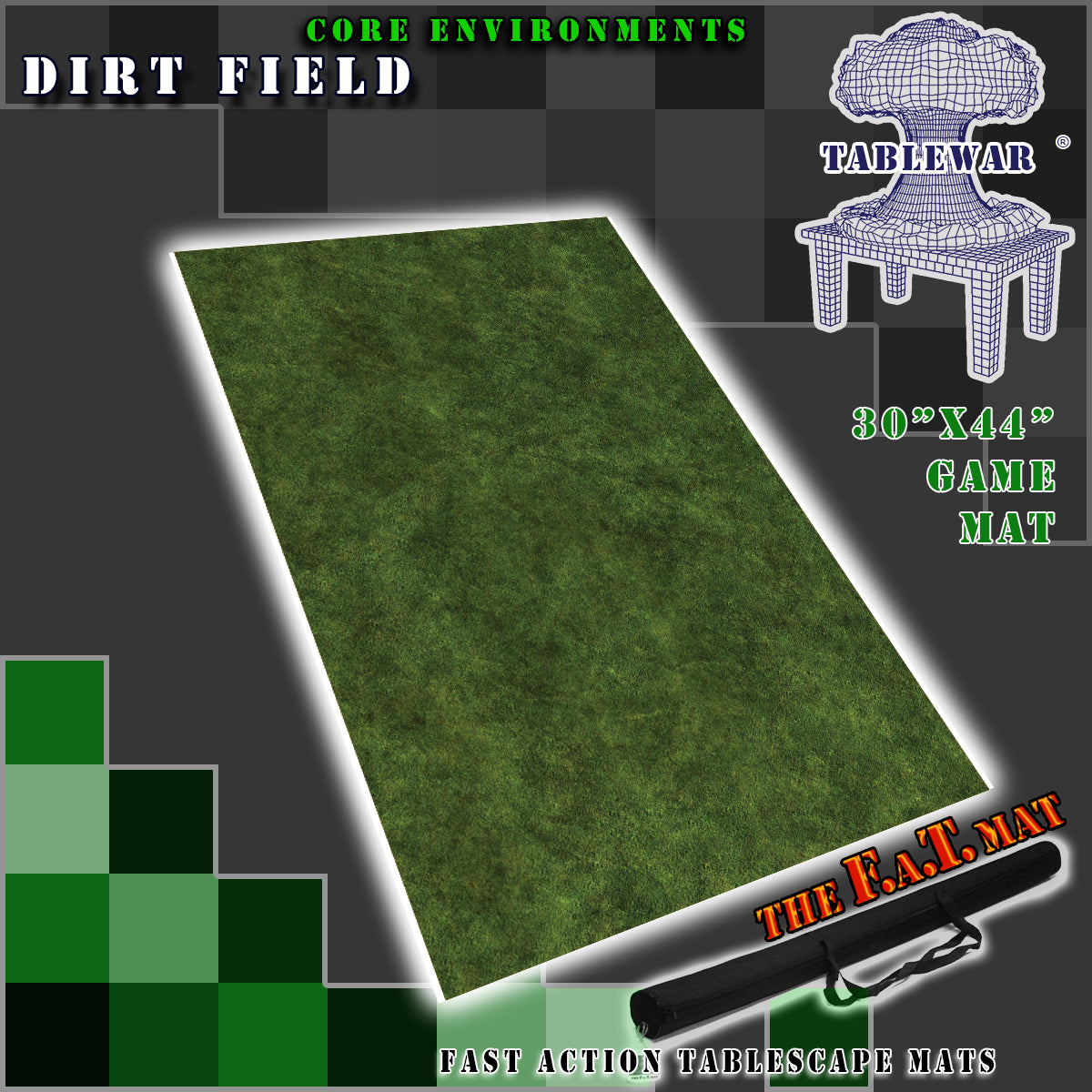 F.A.T. Mats: Core Environment Grassy Field 30"X44"  