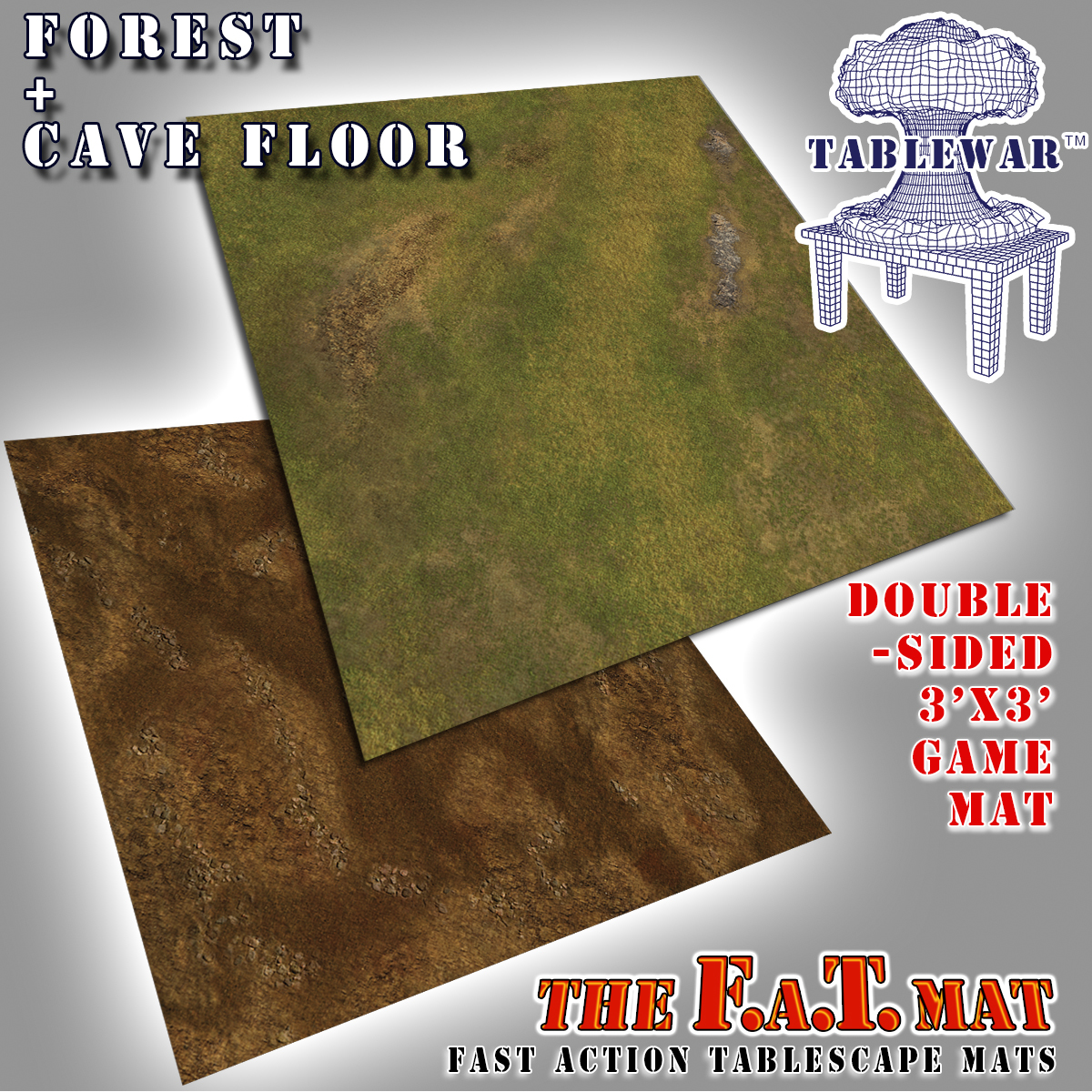F.A.T. Mats: Forest + Cave Floor 3×3  