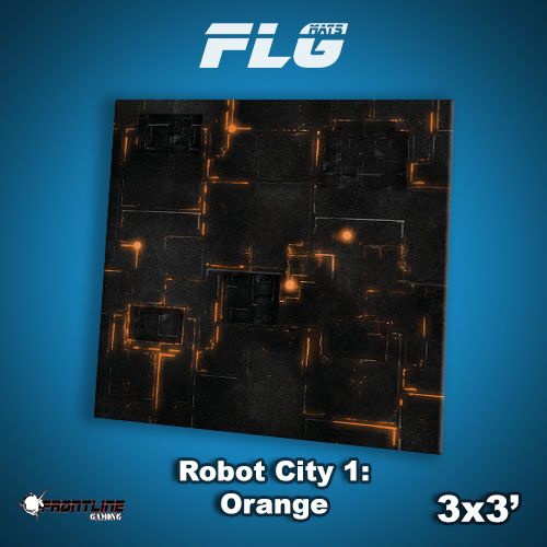 FLG Mats: Robot City 1: Orange (3x3) 