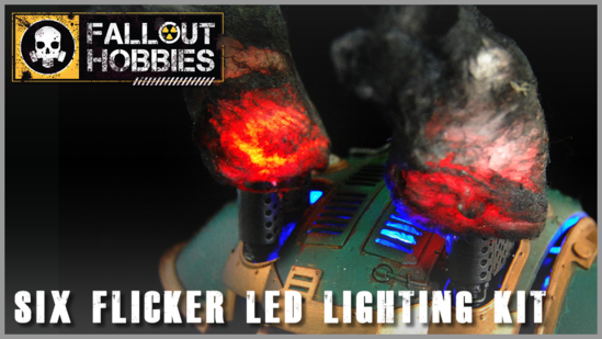 Fallout Hobbies: SIX FLICKER LED Lighting Kit- Blue/ Red 
