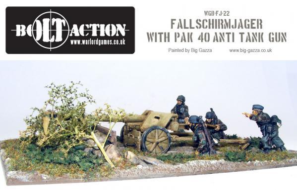 Bolt Action: German: Fallschirmjager with PAK 40 Anti Tank Gun 