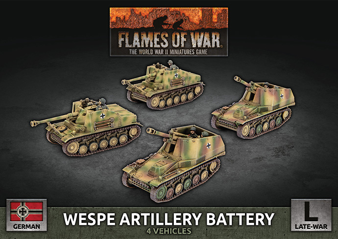 Flames of War: German: Wespe Artillery Battery (x4 Plastic) 
