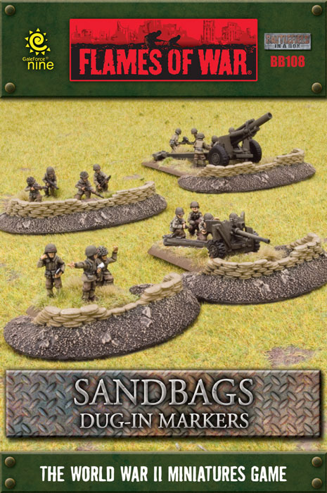 Flames of War: Sandbags Dug-In Markers 