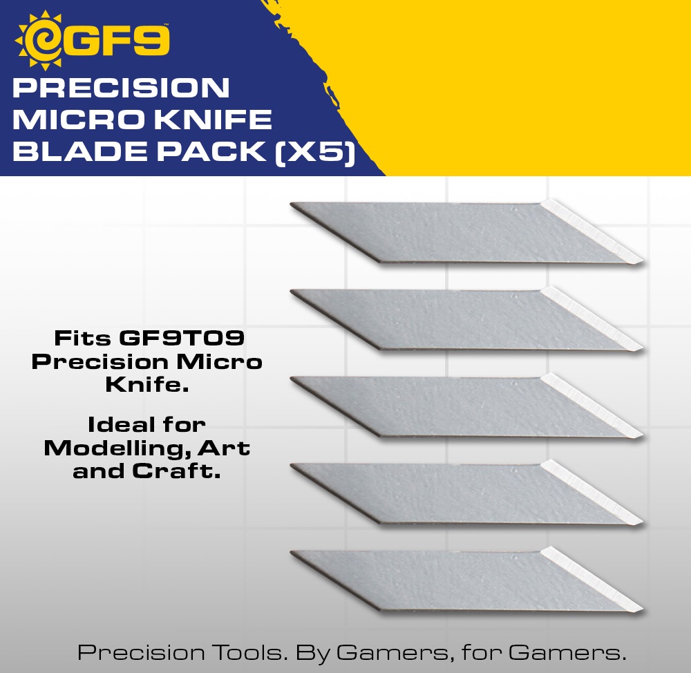 GF9: Precision Micro Knife Blade Pack 5ct 