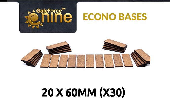Gale Force Nine: Econo Bases: 20x60mm (30)  