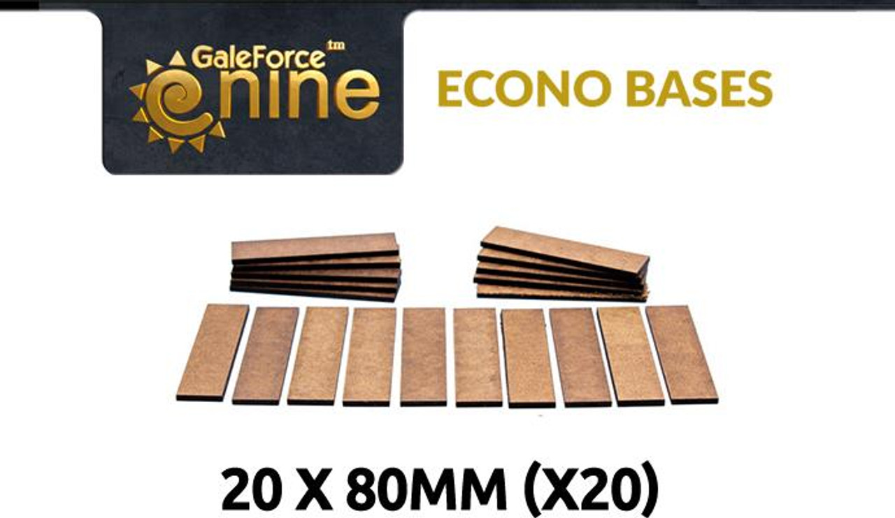 Gale Force Nine: Econo Bases: 20x80mm (20) 