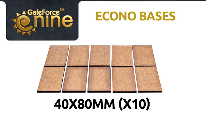Gale Force Nine: Econo Bases: 40x80mm (10) 