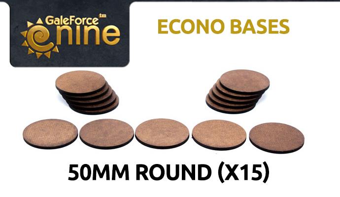 Gale Force Nine: Econo Bases: 50mm round (15) 