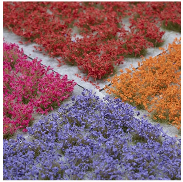 Gamers Grass: Flowers Tuft Set: Wild (Violet, Pink, Orange, Red) 