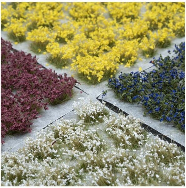 Gamers Grass: Wild Flowers Tuft Set: Wild (Yellow, Purple, White, Blue) 