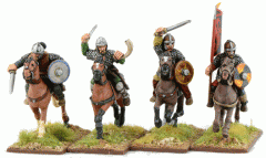 Gripping Beast 28mm Age Of Arthur: Early Saxons (4th, 5th, 6th centuries)- Mounted Gedriht Command (4) 