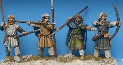 Gripping Beast 28mm Age Of Arthur: German Tribes- Skirmishers (4) 