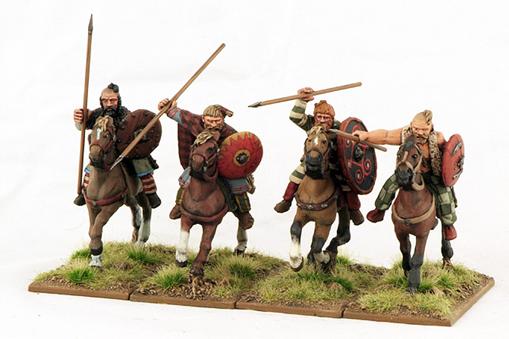 Gripping Beast 28mm Age Of Arthur: German Tribes- Mounted Warriors, scalplock (4) 