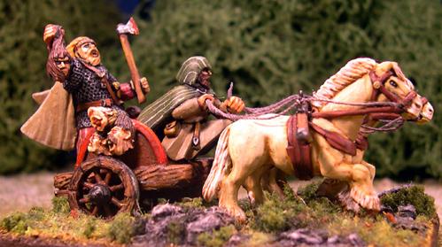 Gripping Beast 28mm Age Of Arthur: Pict Warlord in Chariot 