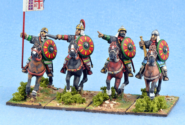 Gripping Beast 28mm Byzantine: Byzantine Light Cavalry Command (4) 