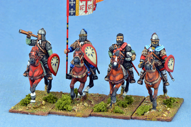 Gripping Beast 28mm Byzantine: Byzantine Tagmatic Cavalry Command (4) 
