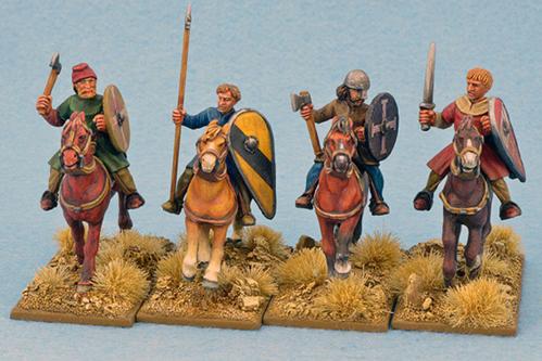 Gripping Beast 28mm Early Crusade: Mounted Sergeants #3 (4) 