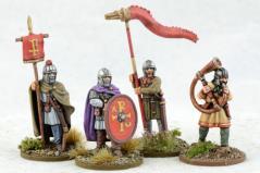 Gripping Beast 28mm Historical: Late Roman Command (Unarmoured) (4) 