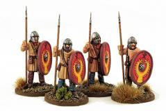 Gripping Beast 28mm Historical: Late Roman Unarmoured Infantry (Helmets) (Standing) (4) 