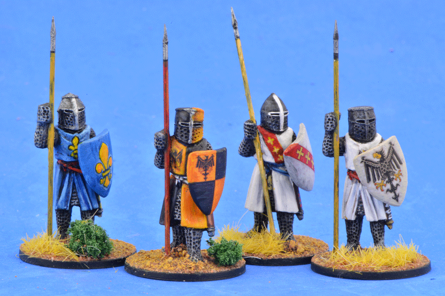 Gripping Beast 28mm Later Crusades: Crusading Foot Knights (Great Helms) (Standing) (4) 