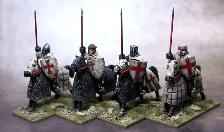 Gripping Beast 28mm Later Crusades: Military Order Knights Lance Upright (4) 