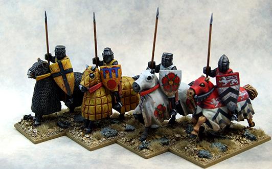 Gripping Beast 28mm Later Crusades: Mounted Crusading Knights (Great Helm) (Lance Upright) (4) 