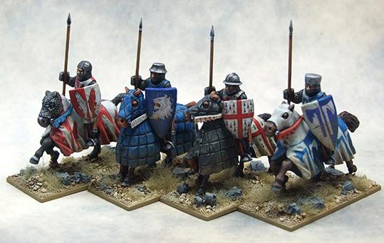 Gripping Beast 28mm Later Crusades: Mounted Crusading Knights (Open Helms) (Lance Upright) (4) 