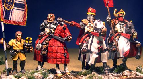 Gripping Beast 28mm Later Crusades: Mounted Teutonic Characters (4) 