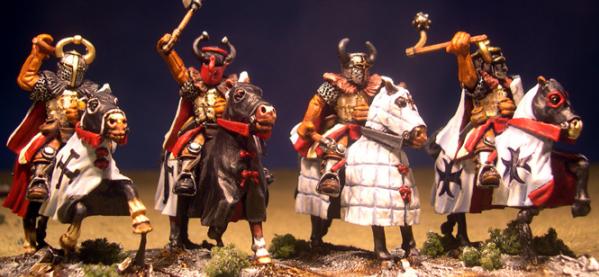 Gripping Beast 28mm Later Crusades: Mounted Teutonic Knights (Hand weapons) (4) 