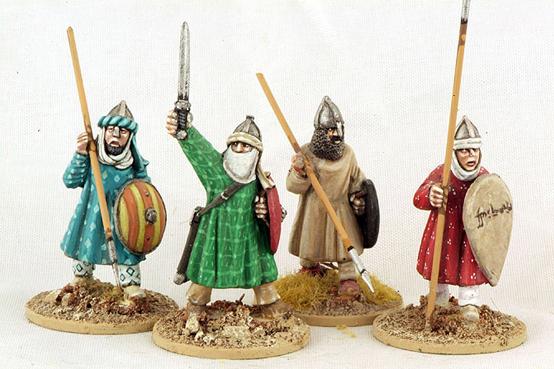 Gripping Beast 28mm Moors: Andalusian Spearmen (Advancing) (4) 