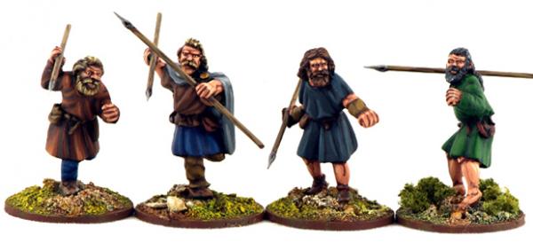 Gripping Beast 28mm Viking Age: Hiberno-Norse / Norse Gael- Norse Gael Skirmishers (Javelins) (4) 