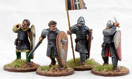 Gripping Beast 28mm Viking Age: Norman- Armoured Command #2 (4) 