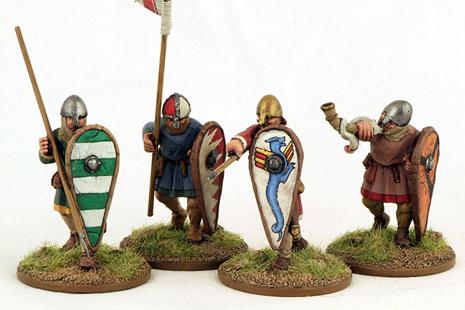 Gripping Beast 28mm Viking Age: Norman- Unarmoured Infantry Command #2 (4) 