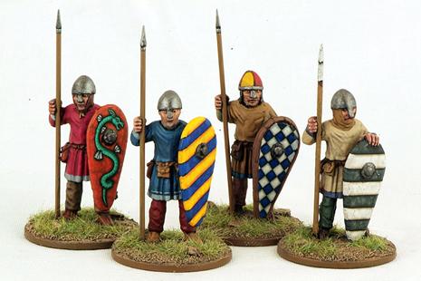 Gripping Beast 28mm Viking Age: Norman- Unarmoured Infantry Standing (4) 