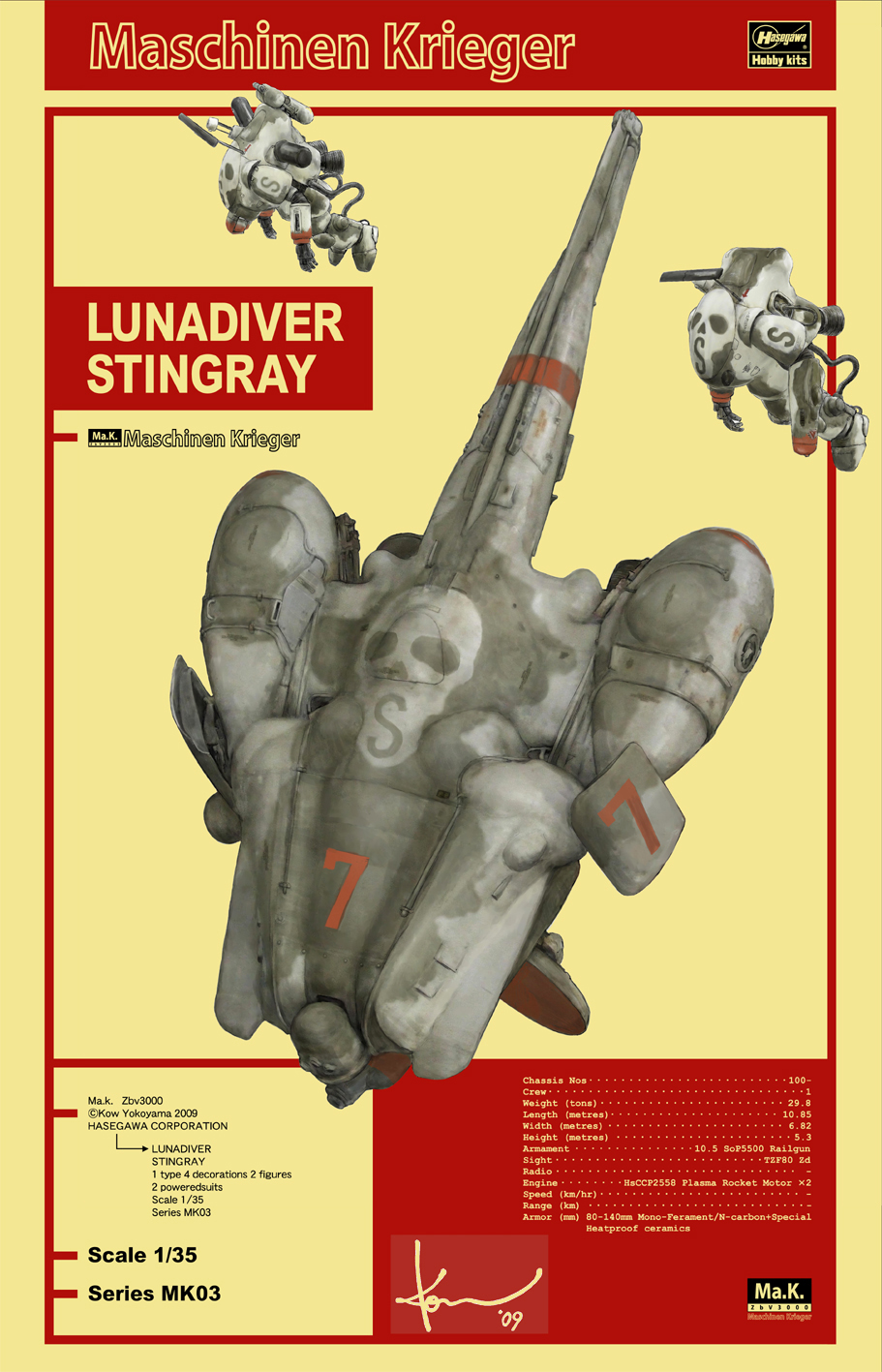 Hasegawa 1/35: Maschinen Krieger: Lunadiver Stingray MK03 