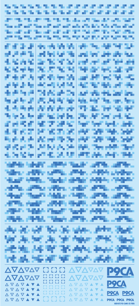HiQ Parts: Pixel Camouflage Decal 2 - Blue 