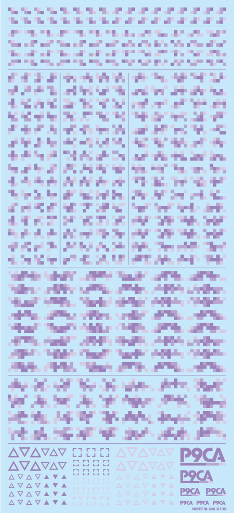 HiQ Parts: Pixel Camouflage Decal 2 - Purple 