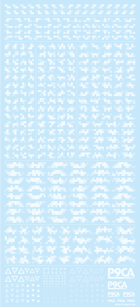 HiQ Parts: Pixel Camouflage Decal 2 - White 